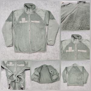 US Military Jacket Mens M Medium? Reg Green Fleece Cold Weather Gen III Polartec